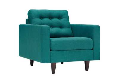 Image for Teal Empress Upholstered Fabric Arm Chair