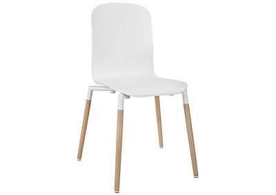 Image for White Stack Dining Wood Side Chair