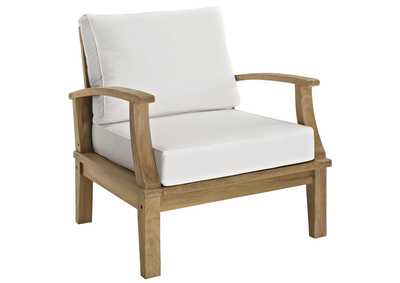 Image for Natural White Marina Outdoor Patio Teak Armchair