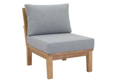 Image for Marina Natural Gray Armless Outdoor Patio Teak Sofa
