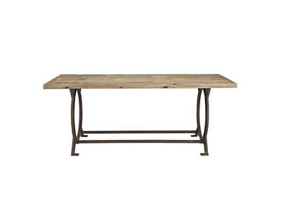 Image for Brown Effuse Rectangle Wood Top Dining Table