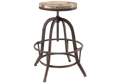 Image for Brown Collect Wood Top Bar Stool