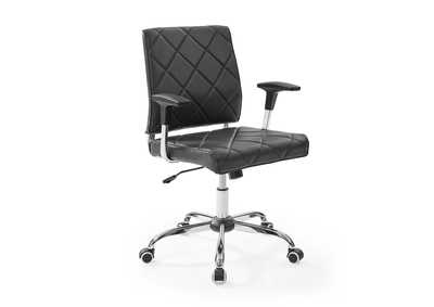 Black Lattice Vinyl Office Chair