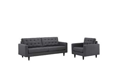 Image for Gray Empress Armchair and Sofa [Set of 2]