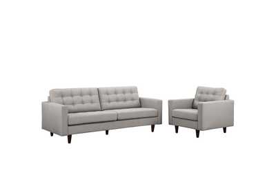 Image for Light Gray Empress Armchair and Sofa [Set of 2]