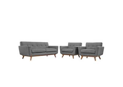 Image for Expectation Gray Engage Armchairs and Loveseat [Set of 3]