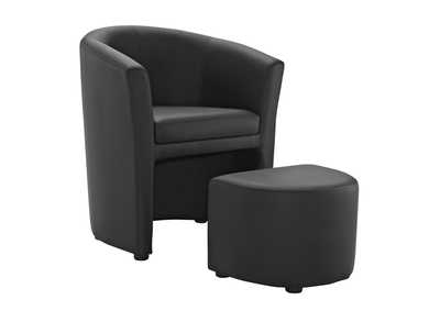Image for Black Divulge Armchair and Ottoman