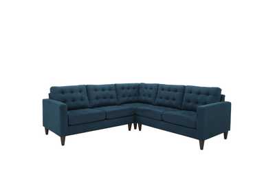 Image for Azure Empress 3 Piece Upholstered Fabric Sectional Sofa Set