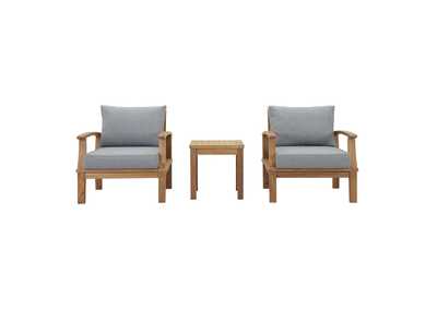 Image for Marina Natural Gray 3 Piece Outdoor Patio Teak Set