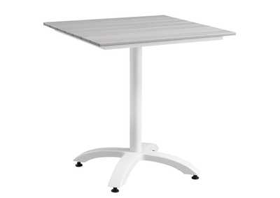 Image for White Light Gray Maine 28" Outdoor Patio Dining Table