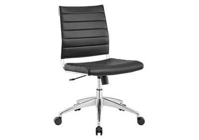 Jive Black Armless Mid Back Office Chair