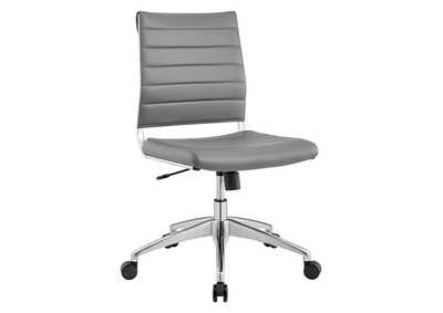 Jive Gray Armless Mid Back Office Chair