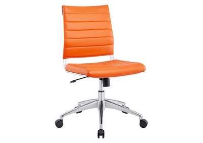 Jive Orange Armless Mid Back Office Chair