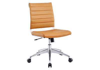 Jive Tan Armless Mid Back Office Chair
