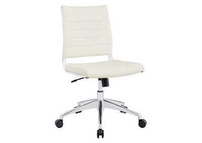 Image for Jive White Armless Mid Back Office Chair