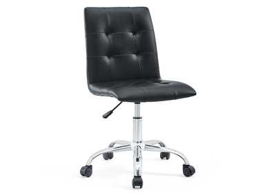 Image for Prim Black Armless Mid Back Office Chair