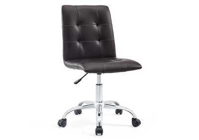 Image for Prim Brown Armless Mid Back Office Chair
