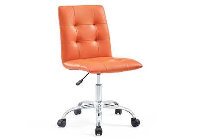 Image for Prim Orange Armless Mid Back Office Chair