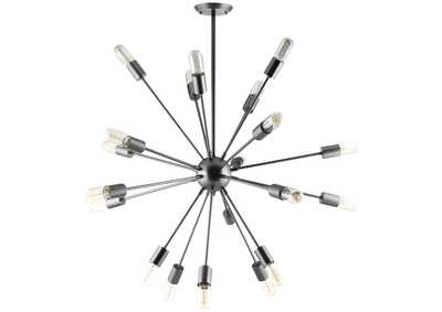 Image for Gray Beam Stainless Steel Chandelier