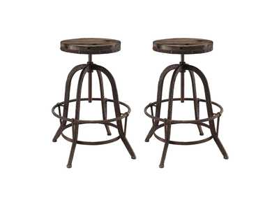 Image for Brown Collect Bar Stool [Set of 2]