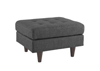 Image for Gray Empress Upholstered Fabric Ottoman