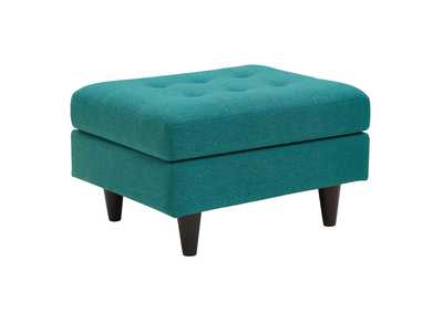 Image for Teal Empress Upholstered Fabric Ottoman