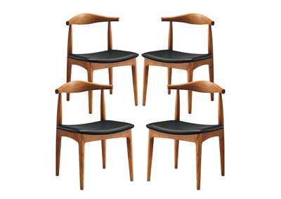 Image for Black Tracy Dining Chairs Wood [Set of 4]