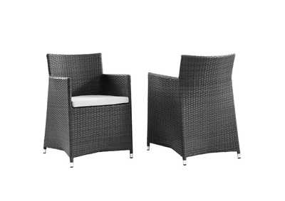 Image for Brown White Junction Armchair Outdoor Patio Wicker [Set of 2]