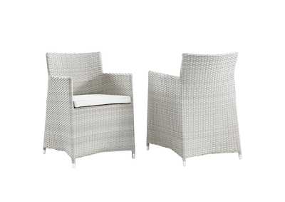 Image for Gray White Junction Armchair Outdoor Patio Wicker [Set of 2]