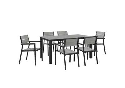 Image for Brown Gray Maine 7 Piece Outdoor Patio Dining Set