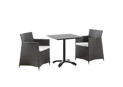Image for Brown White Junction 3 Piece Outdoor Patio Dining Set