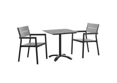 Image for Brown Gray Maine 3 Piece Outdoor Patio Dining Set