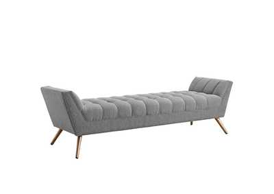 Image for Expectation Gray Response Upholstered Fabric Bench