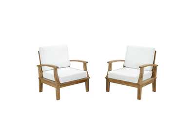 Image for Marina Natural White 2 Piece Outdoor Patio Teak Set