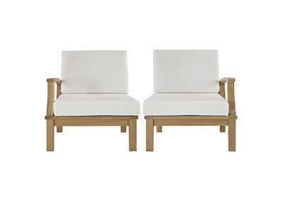 Image for Marina Natural White 2 Piece Outdoor Patio Teak Set