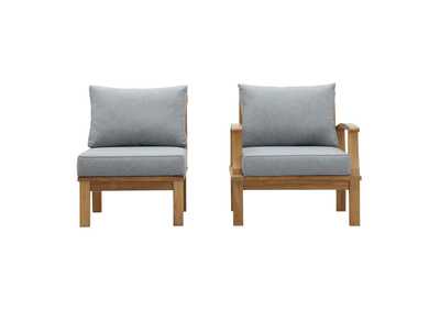 Image for Marina Natural Gray 2 Piece Outdoor Patio Teak Set