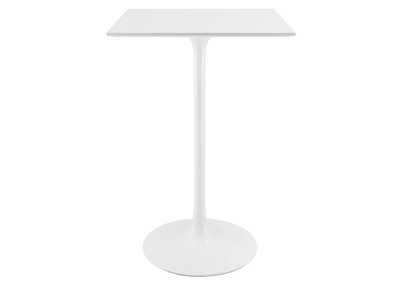 Image for White Lippa 28" Square Wood Top Bar Table