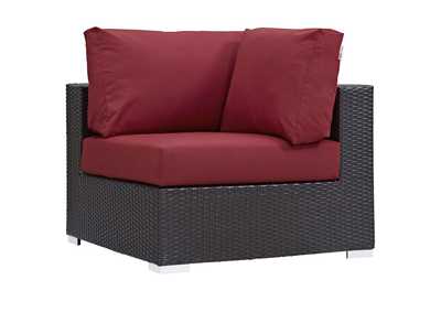 Image for Espresso Red Convene Outdoor Patio Corner