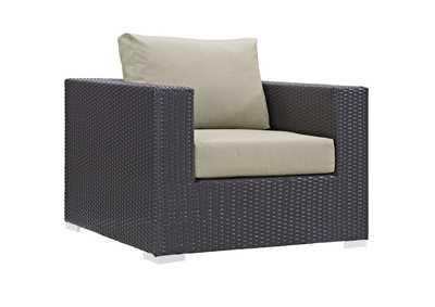 Image for Espresso Beige Convene Outdoor Patio Armchair