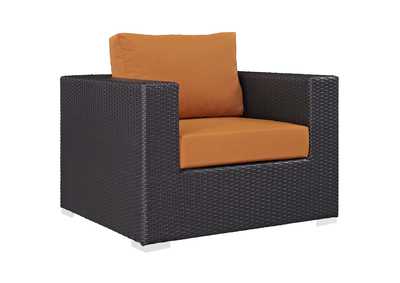 Image for Espresso Orange Convene Outdoor Patio Armchair