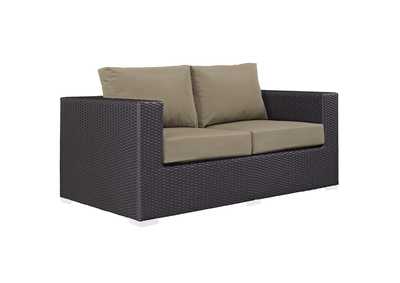 Image for Espresso Mocha Convene Outdoor Patio Loveseat