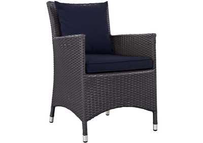 Image for Espresso Navy Convene Dining Outdoor Patio Armchair