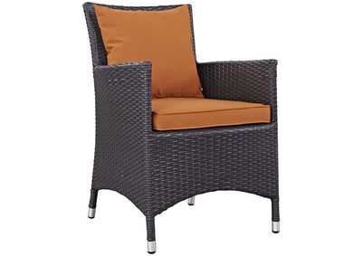 Image for Espresso Orange Convene Dining Outdoor Patio Armchair