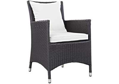 Image for Espresso White Convene Dining Outdoor Patio Armchair