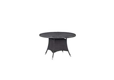 Image for Espresso Convene 47" Round Outdoor Patio Dining Table