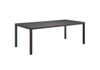 Image for Espresso Convene 82" Outdoor Patio Dining Table