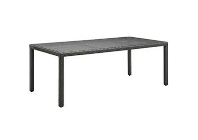 Image for Chocolate Sojourn 82" Outdoor Patio Dining Table