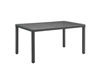 Image for Chocolate Sojourn 59" Outdoor Patio Dining Table