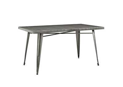 Image for Gunmetal Alacrity Rectangle Metal Dining Table