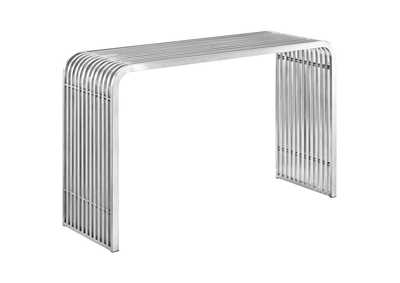 Image for Silver Pipe Stainless Steel Console Table
